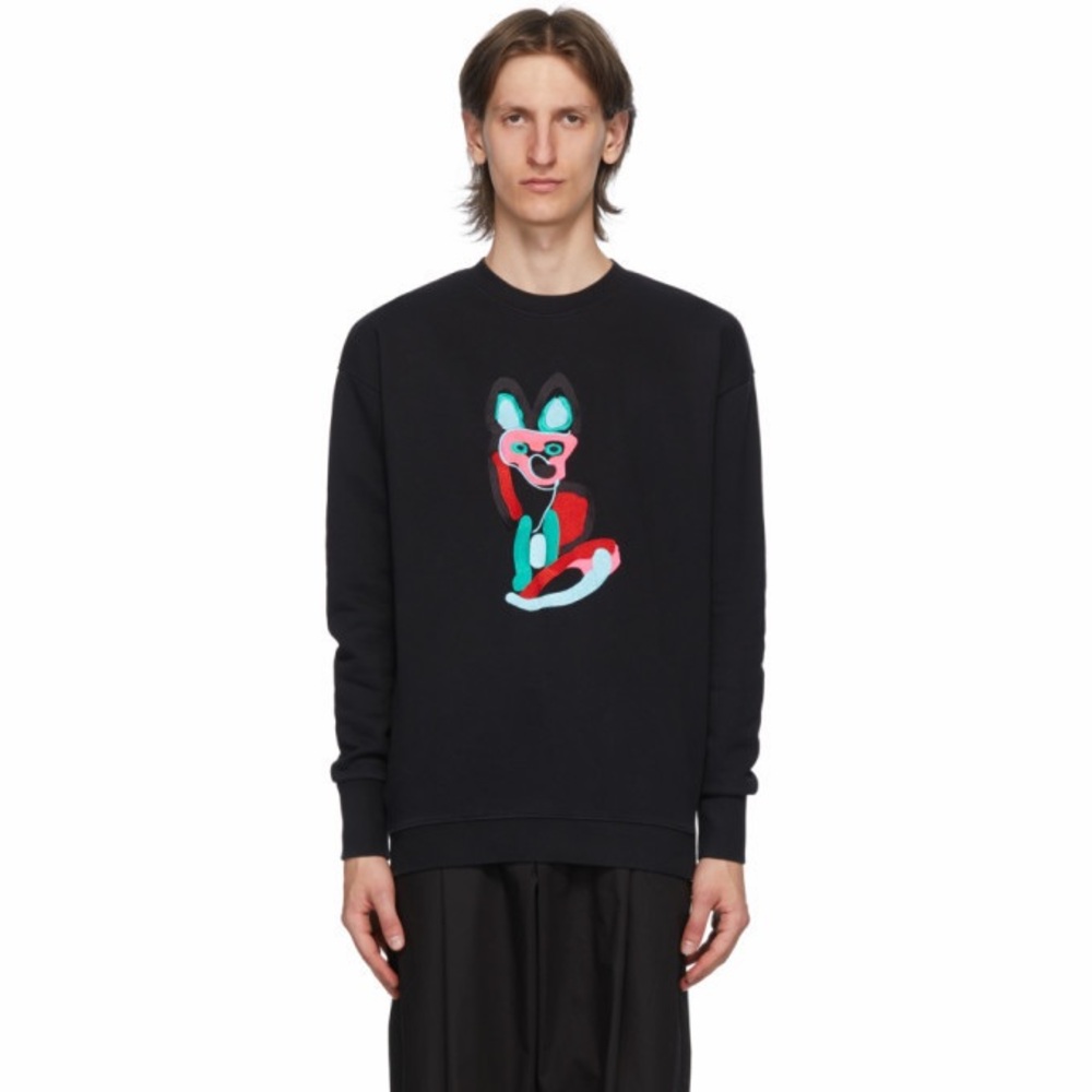 Maison Kitsune Black ACIDE Fox Sweatshirt